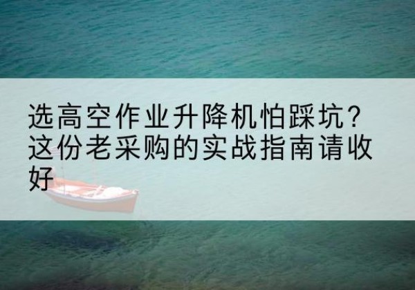 土默特右旗高空作业升降机厂家推荐-选高空作业升降机怕踩坑？这份老采购的实战指南请收好